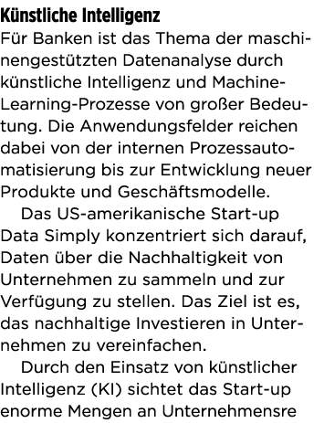 K nstliche Intelligenz F r Banken ist das Thema der maschinengest tzten Datenanalyse durch k nstliche Intelligenz und   
